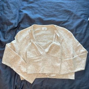 Aritzia Wilfred Sicily Sweater & Bustier Matching Set